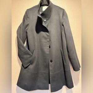 Fleurette 100% Wool- Lined Chic Black Women's Coat Size 10